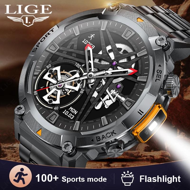 LIGE ο ߿   Ʈ ð  1.45 AMOLED ȭ  ȭ ƮϽ ƮĿ SmartWatch For ȵ̵ IOS